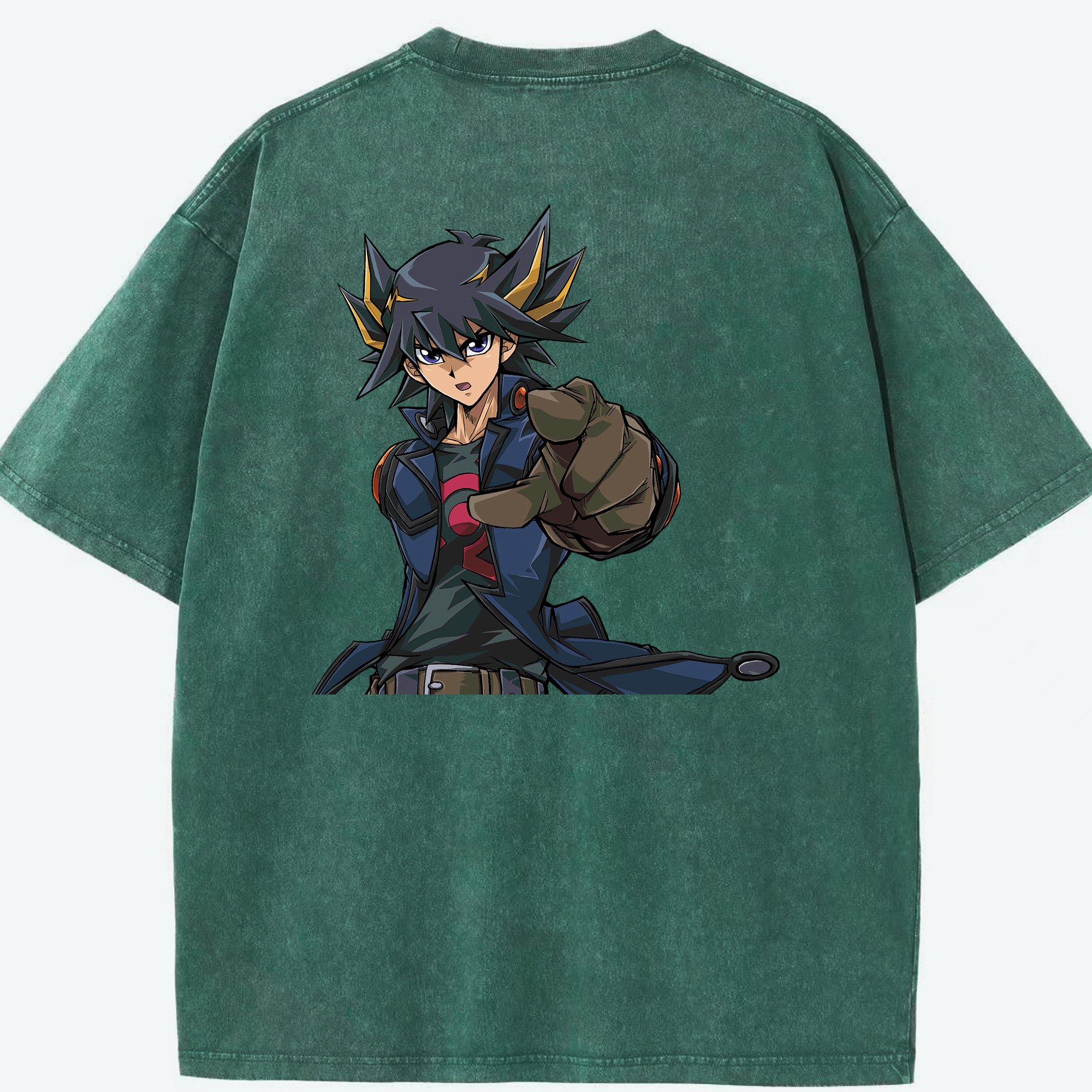 （画像用） 遊☆戯☆王 Yu-Gi-Oh! 綿100% ヴィンテージ風 半袖Tシャツ（背面プリント）